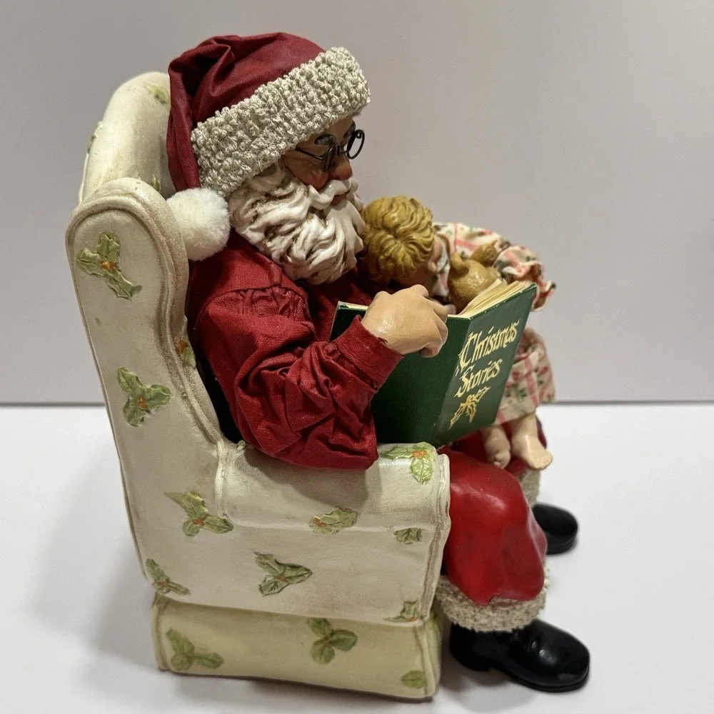 1996 Dept 56 Possible Dreams Clothique Santa Reading Christmas Stories To Girl